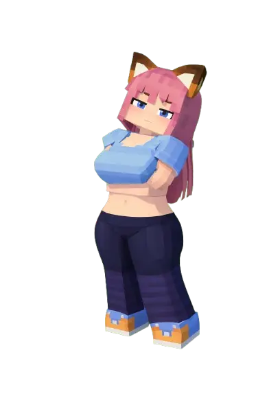 Ellie in the Minecraft forest removebg preview