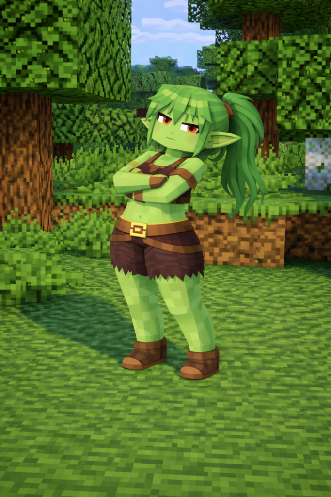 Jenny Mod Goblin Girl Character in Minecraft