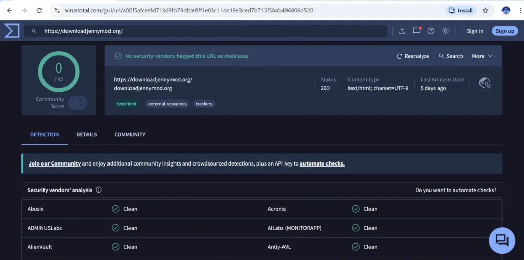 virustotal scan