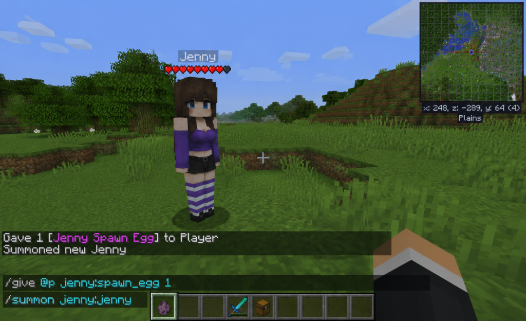 Jenny Mod Minecraft 8 Jenny Commands